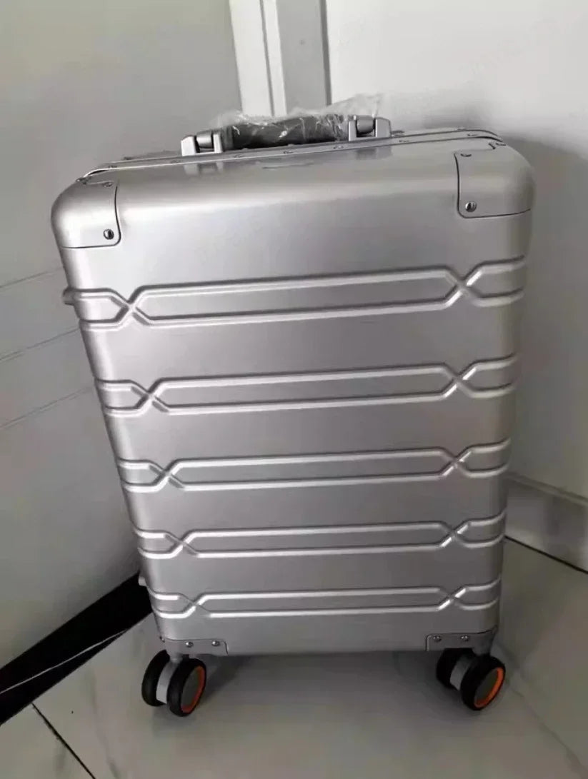 Large Capacity Trolley Suitcase Travel Bag Aluminum-magnesium Alloy Travel Suitcase Business Rolling Luggage Jetvance