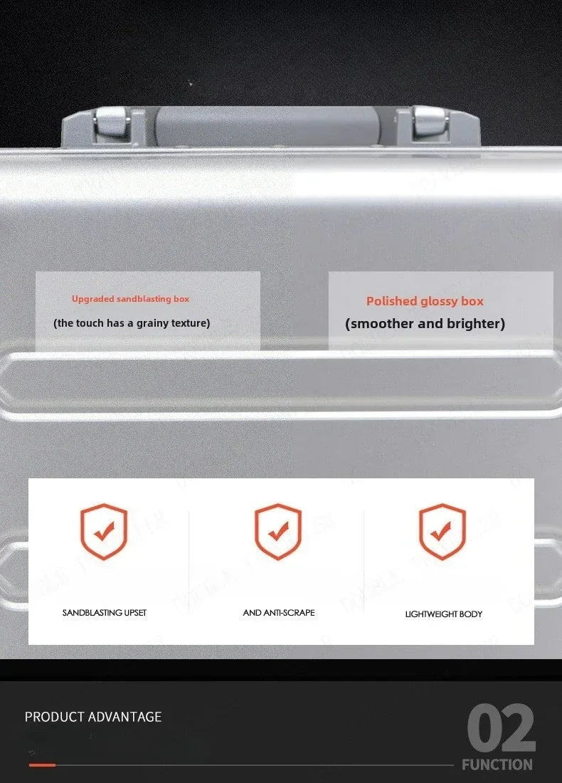 Large Capacity Trolley Suitcase Travel Bag Aluminum-magnesium Alloy Travel Suitcase Business Rolling Luggage Jetvance