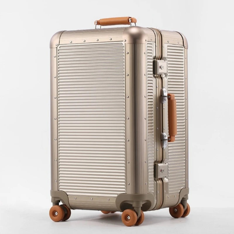 2026 New Suitcase with Aluminum Frame TSA Lock Travel Trolley Case Bag High Quality PC Material Rolling Luggage 20/24/28 inch Jetvance