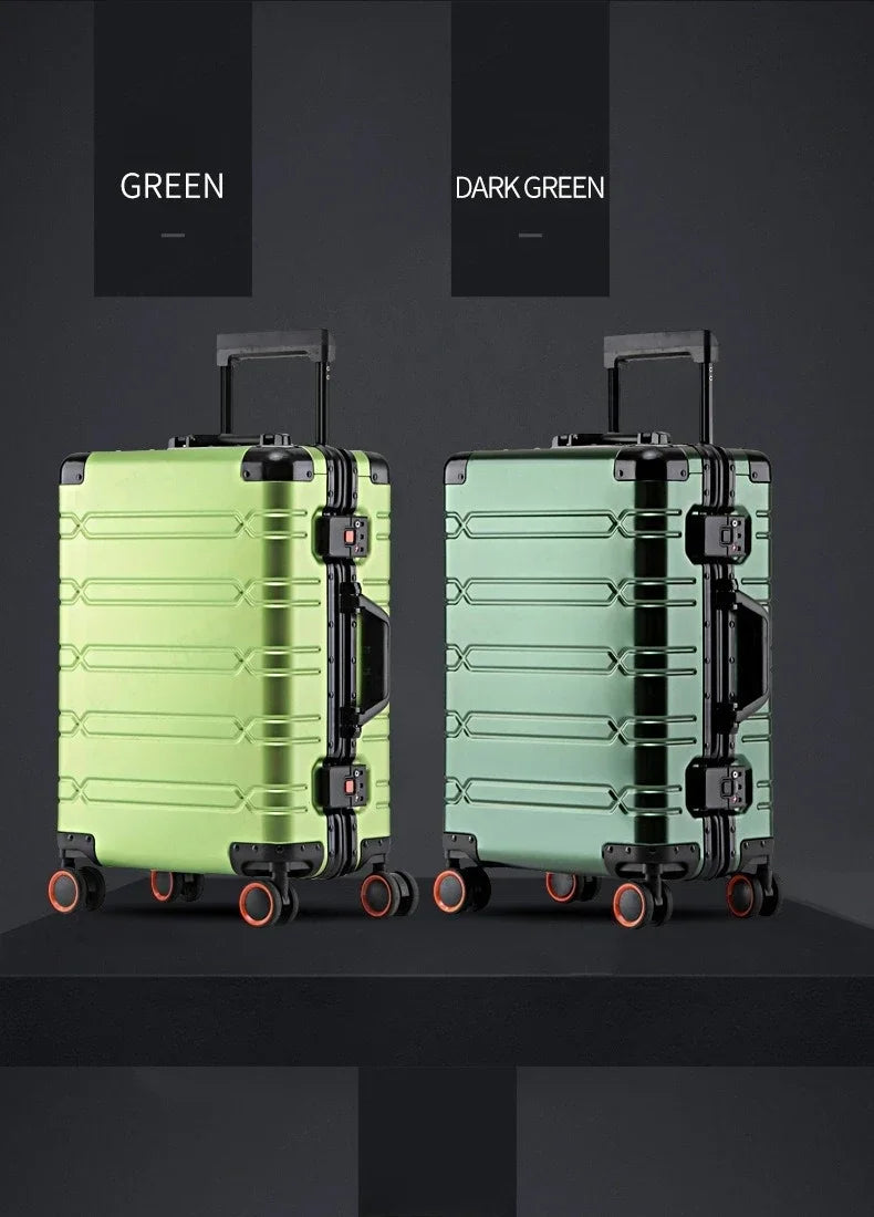 Large Capacity Trolley Suitcase Travel Bag Aluminum-magnesium Alloy Travel Suitcase Business Rolling Luggage Jetvance