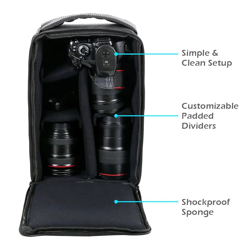 Waterproof DSLR Camera Bag Multi-functional Camera Backpack Outdoor Video Digital Camera Photo Case for Nikon Canon DSLR Lens Jetvance