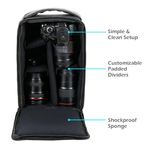 Waterproof DSLR Camera Bag Multi-functional Camera Backpack Outdoor Video Digital Camera Photo Case for Nikon Canon DSLR Lens Jetvance
