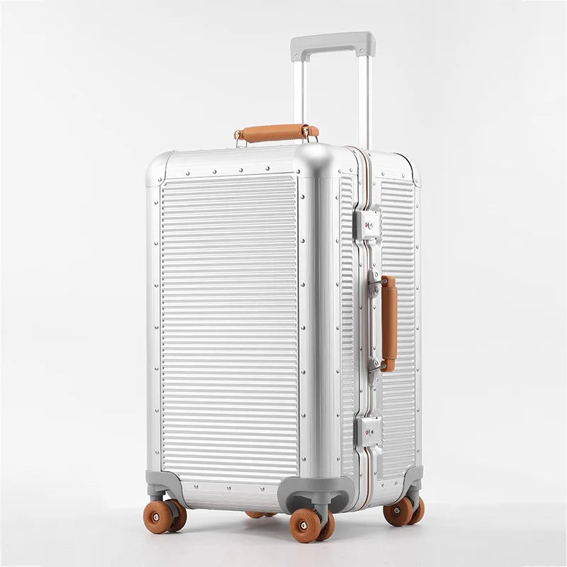 2026 New Suitcase with Aluminum Frame TSA Lock Travel Trolley Case Bag High Quality PC Material Rolling Luggage 20/24/28 inch Jetvance