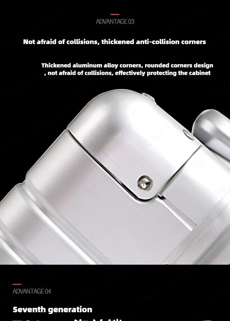 Large Capacity Trolley Suitcase Travel Bag Aluminum-magnesium Alloy Travel Suitcase Business Rolling Luggage Jetvance