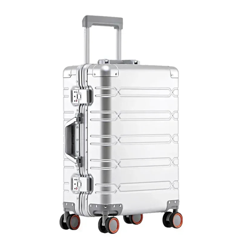 Large Capacity Trolley Suitcase Travel Bag Aluminum-magnesium Alloy Travel Suitcase Business Rolling Luggage Jetvance
