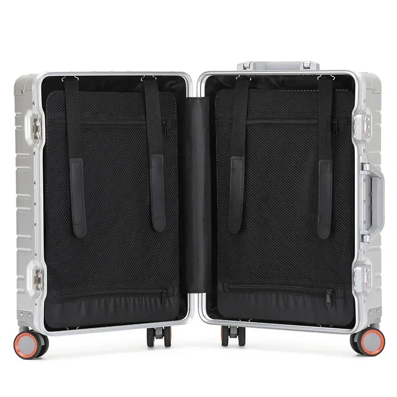 Large Capacity Trolley Suitcase Travel Bag Aluminum-magnesium Alloy Travel Suitcase Business Rolling Luggage Jetvance