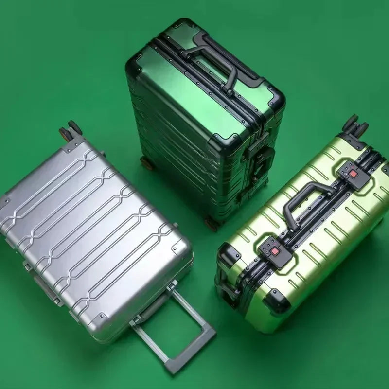 Large Capacity Trolley Suitcase Travel Bag Aluminum-magnesium Alloy Travel Suitcase Business Rolling Luggage Jetvance