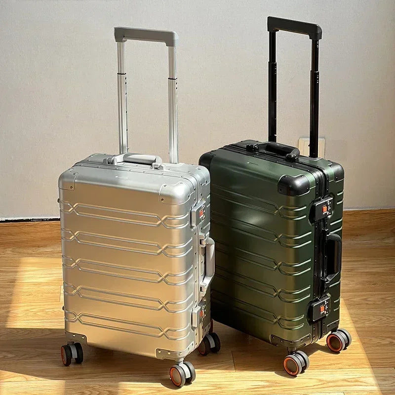 Large Capacity Trolley Suitcase Travel Bag Aluminum-magnesium Alloy Travel Suitcase Business Rolling Luggage Jetvance